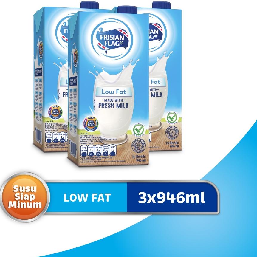 

✦ Frisian Flag Susu UHT Purefarm Low Fat 3 x 900 mL ♫