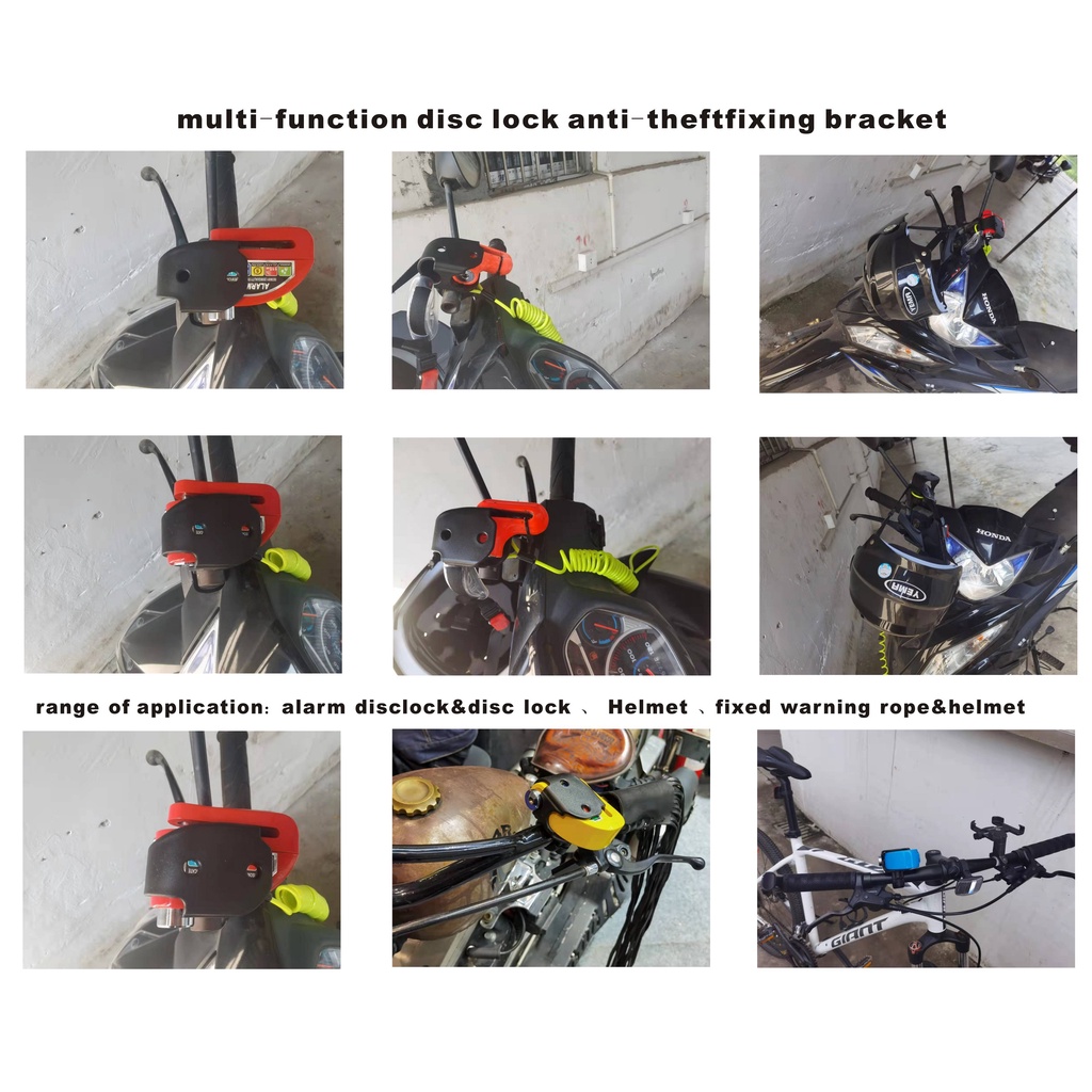 Bracket Stang Motor Holder Gembok Alarm Cakram Disc Lock Sepeda Motor