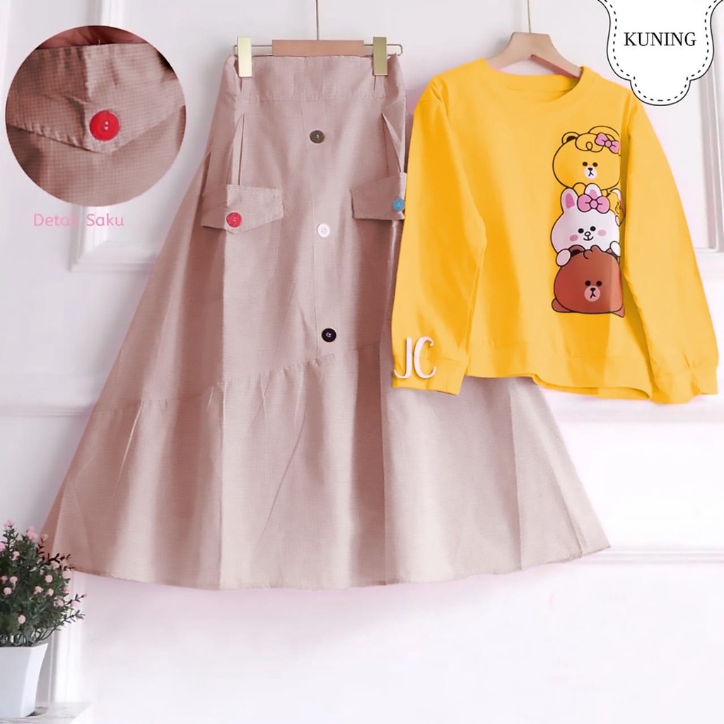 Baju Pesta Setelan Anak Remaja Perempuan Muslim Adem Lucu Elegan Trand Modern Viral Model Terbaru Le