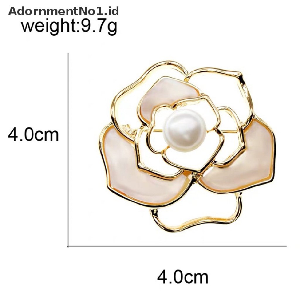 [AdornmentNo1] Bros Fashion Camellia Bunga Mutiara Untuk Wanita Lady Casual Dekorasi Pesta [ID]