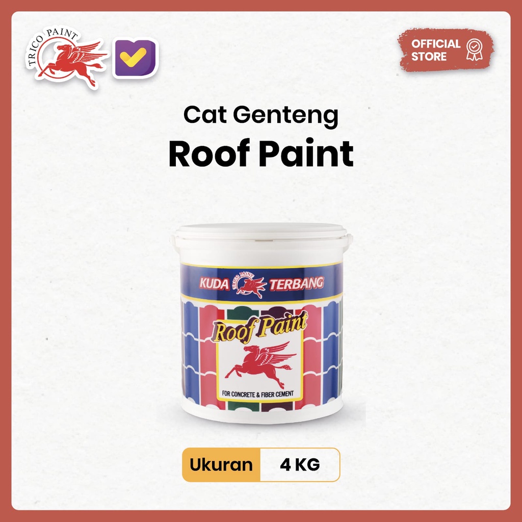 Cat Kuda Terbang - Roof Paint ( Anti Bocor ) - 4 Kg - Cat Genteng