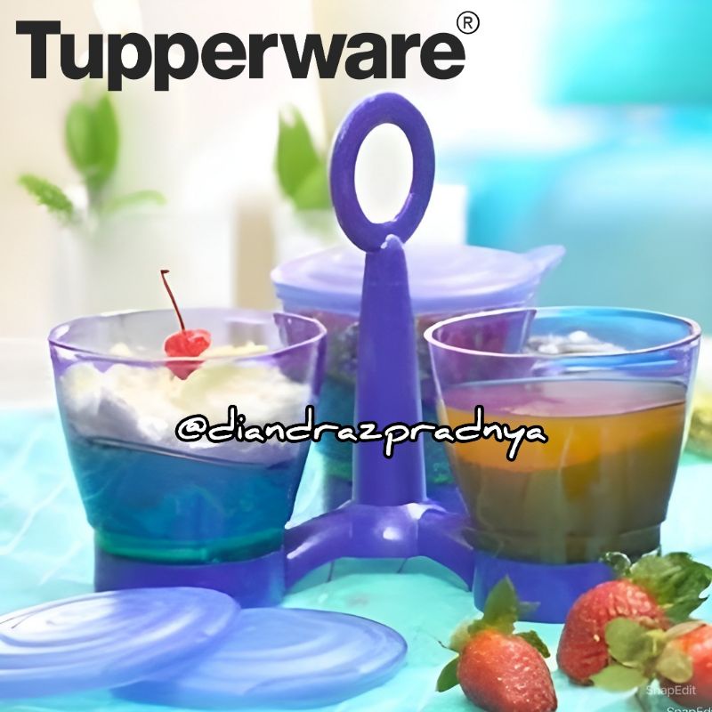 Eleganzia Condimate Set Tupperware Tempat Saos , Selai , Topping