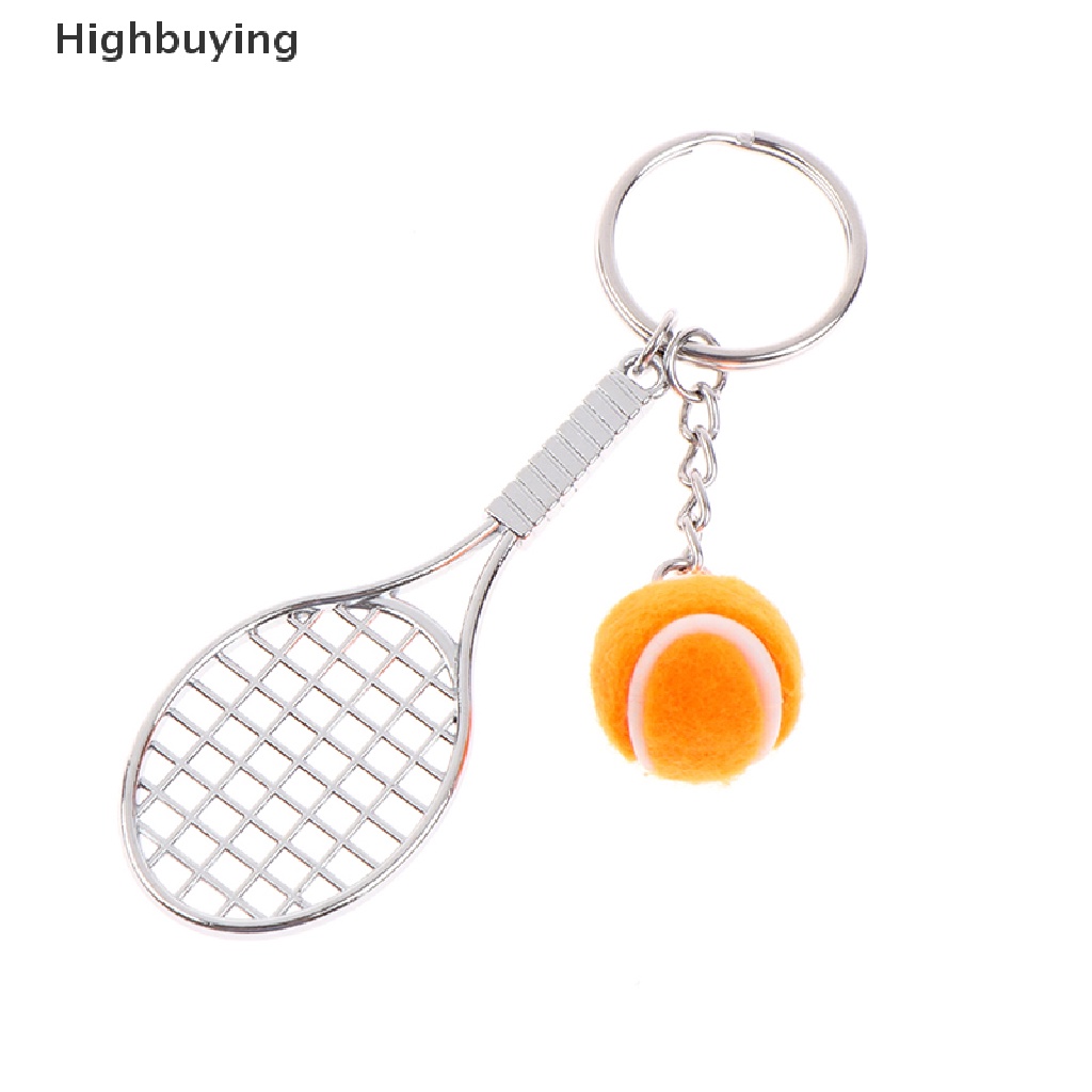 Hbid Gantungan Kunci Raket Tenis - Cute Sport Mini Keychain Mobil 6warna Liontin Keyring Glory