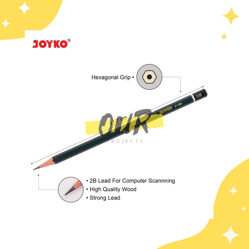 

PENSIL KAYU JOYKO HIJAU P-88 2B [Our_projects]