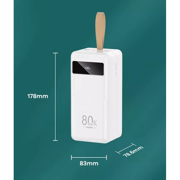 AKN88 - REMAX RPP-266 HUNERGY SERIES - 80000mAh QC PD Fast Charging Powerbank