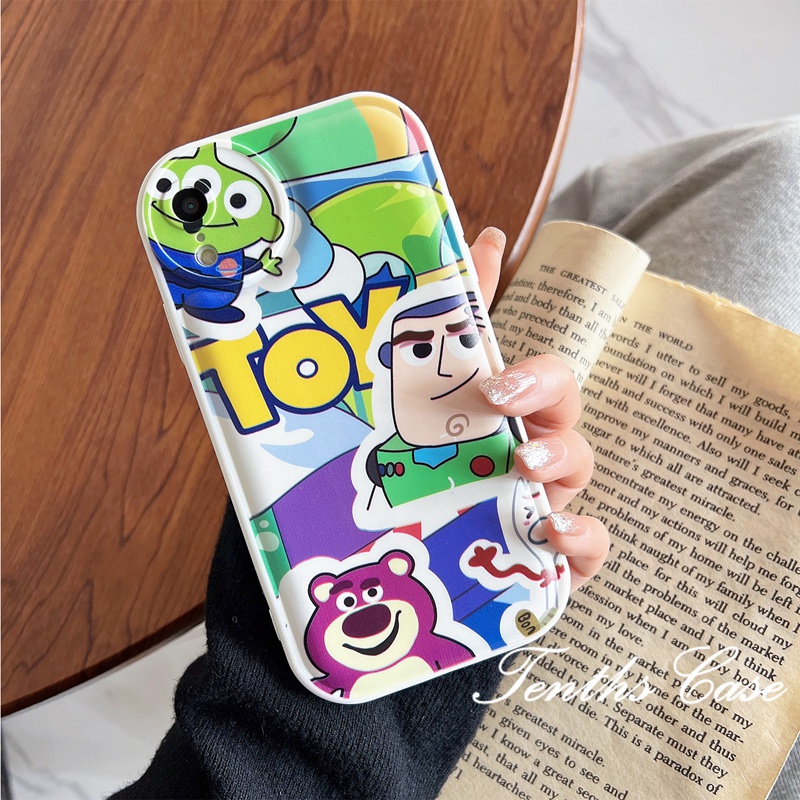 Untuk OPPO A78 A17 A17K A57 A77 A76 A96 A16 A16s A16k A15 A15s A54 A74 A55 A95 A94 A93 A53 A33 A32 A5 A9 A31 A3s A5s Reno 8T 7Z 7 6 5 F11 F9 Casing Ponsel Alien Menarik Sarung Soft Cover