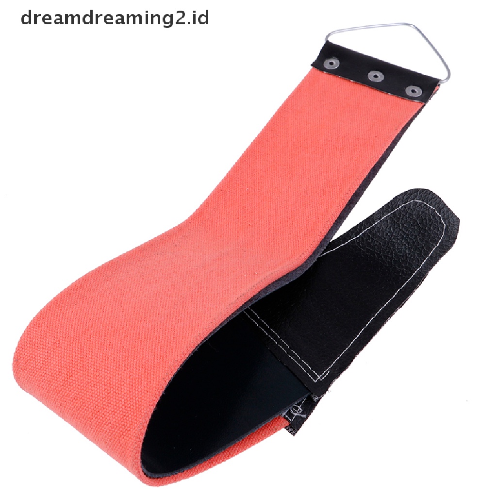 (dream) 1pc Barber Leather Straight Razor Sharpening Strop Sabuk Asahan Tali Cukur  .