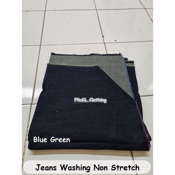 Bahan Kain Jeans Wash Stretch Jeans Wash Melar Denim Washing Jeans Washing Denim Wash Stretch Ukuran 1.5 M