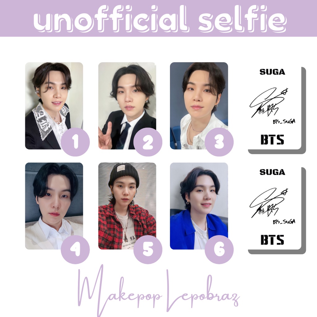 [MIN. 3 PC] BTS UNOFFICIAL SELFIE - BOYFRIENDABLE PC TAEHYUNG V JIN JIMIN RM JHOPE SUGA JUNGKOOK