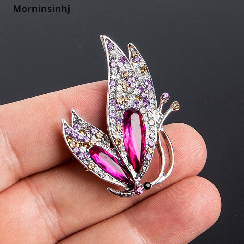 Mornin Korea Elegan Kristal Bros Hadiah Fashion Alloy Perhiasan Wanita Korsase Pin Hadiah id