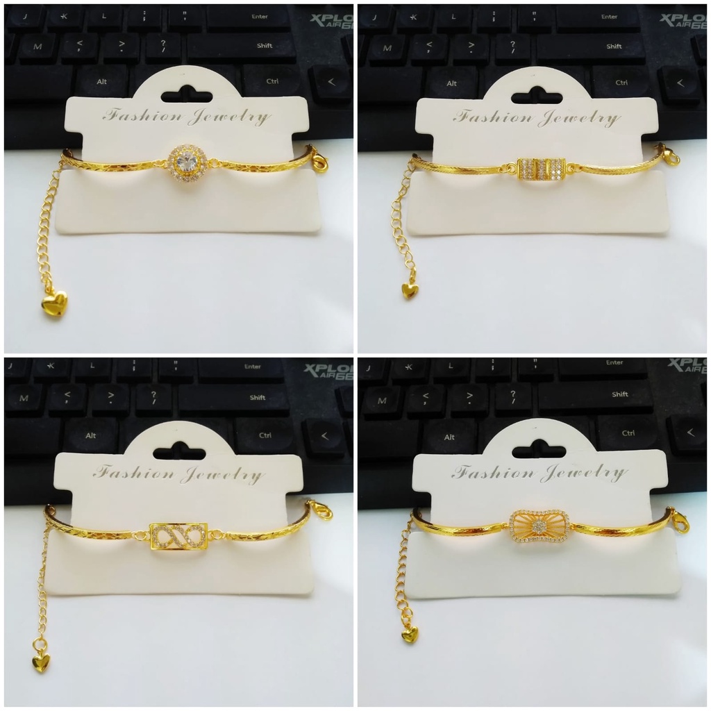 AV186 Grosir Gelang Xuping Permata Berbagai Motif