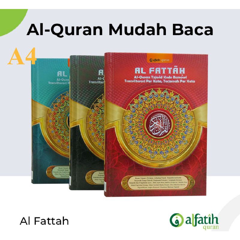 Qudsi - Al Quran Terjemah Perkata Latin Al Fattah A4 HC  - Al Quran Hafalan Terjemah Perkata Latin B