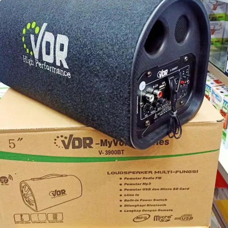 ♖ Speaker Aktif Bluetooth Tabung Basstube Speaker AC/DC VDR V3900 X-Bas / Salon Aktif ➺