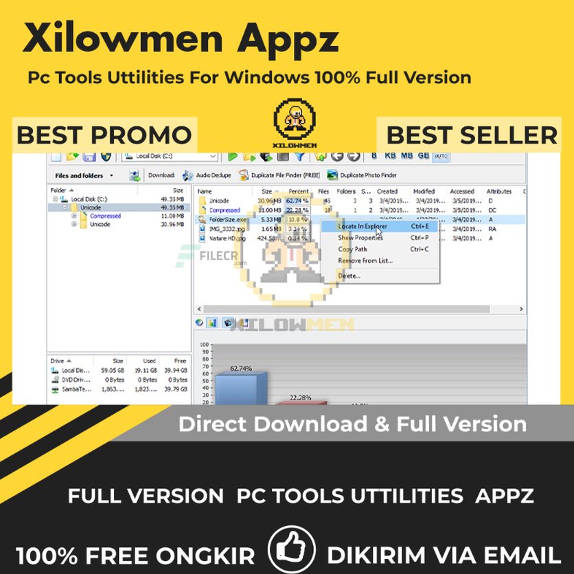 [Full Version] Folder Size Pro PC Tools Software Utilities Lifetime Win OS