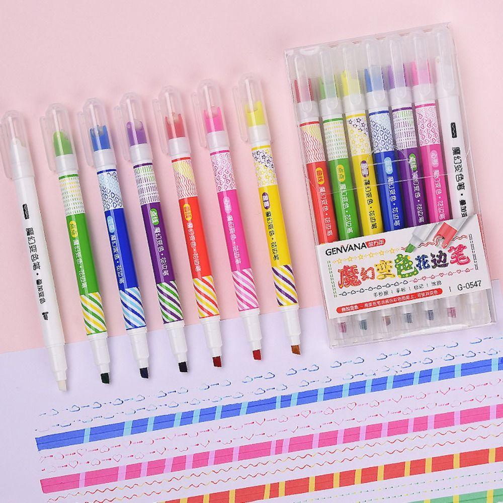 Mxbeauty Outline Marker Pen Kreatif Cepat Kering Scrapbooking Graffiti Pen Hand Akun DIY Lukisan Spidol