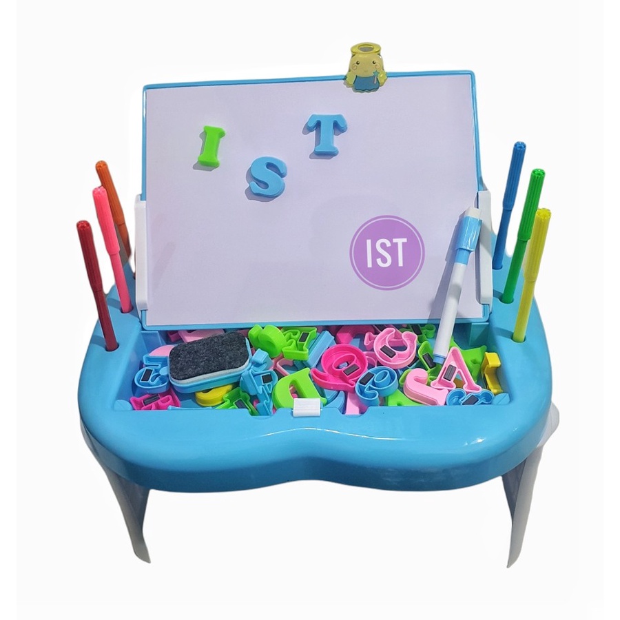 Mainan Papan Tulis Magnetic Drawing Board Meja Belajar Anak FU1131