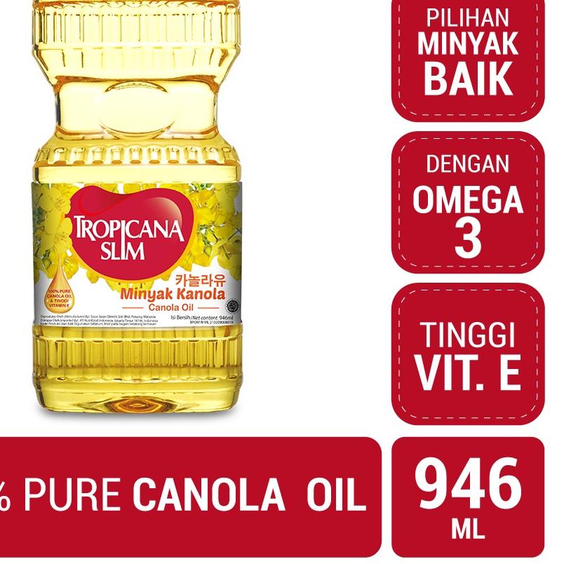 

✬ Tropicana Slim Minyak Kanola 946ml - 100% Pure Canola Oil ➶