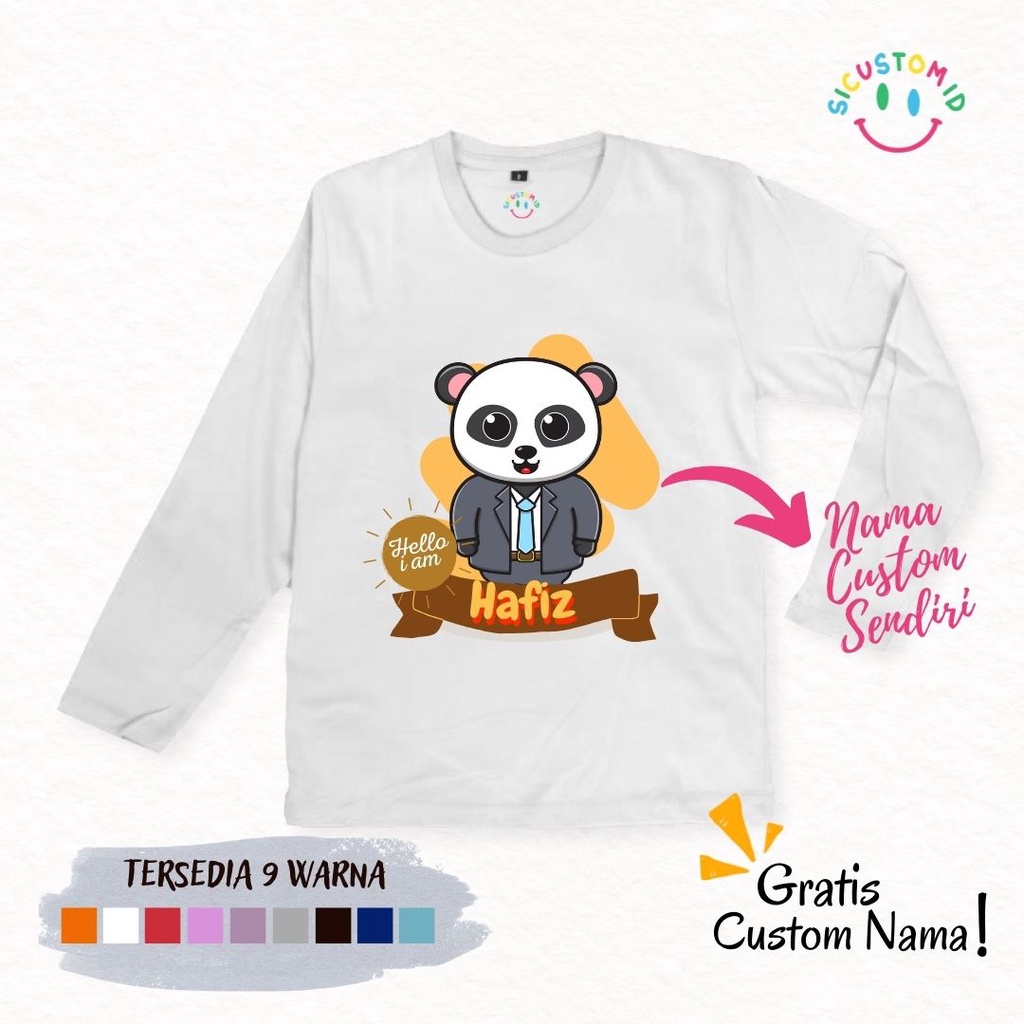 TERLARIS BAJU KAOS ANAK TANGAN PANJANG LAWYER GRATIS CUSTOM NAMA / TULISAN KARTUN PROFESI / PEKERJAAN