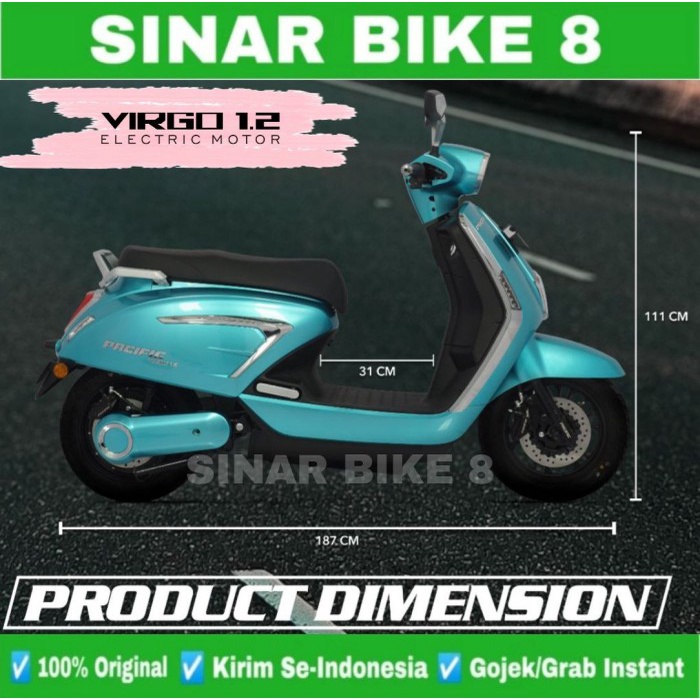 Sepeda Motor Listrik Virgo 1.2 Pacific Exotic Vespa Listrik