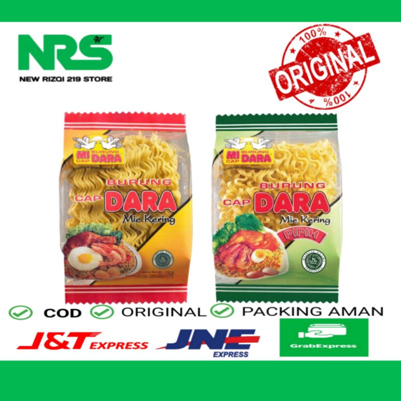 

Mie Burung Dara Pipih 140 gr Mie Kering Cap Burung Dara