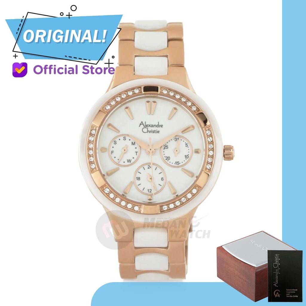 Jam Tangan Wanita Analog Alexandre Christie 2299BF AC2299 AC 2299 BF 2299 BFBRGSL Original Garansi R