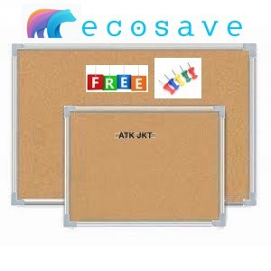 

BISA COD Corkboard SAKANA 60 x 90 cm Polos Papan Pin Board / Cork Board 60x90cm