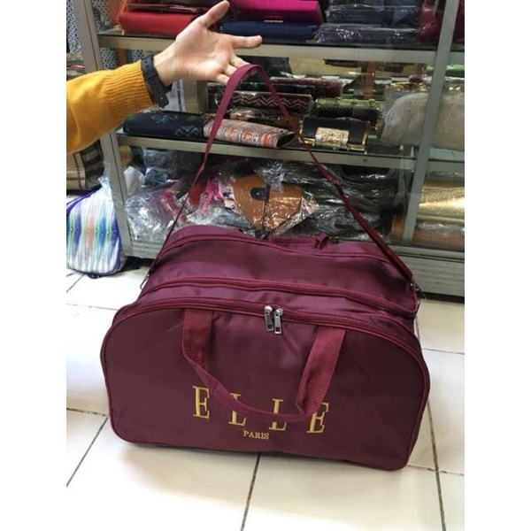 Tas Pakaian Elle Troli Roda 2 # Tas TravelBag Elle Multipungsi # Tas Pakain Roda Jumbo
