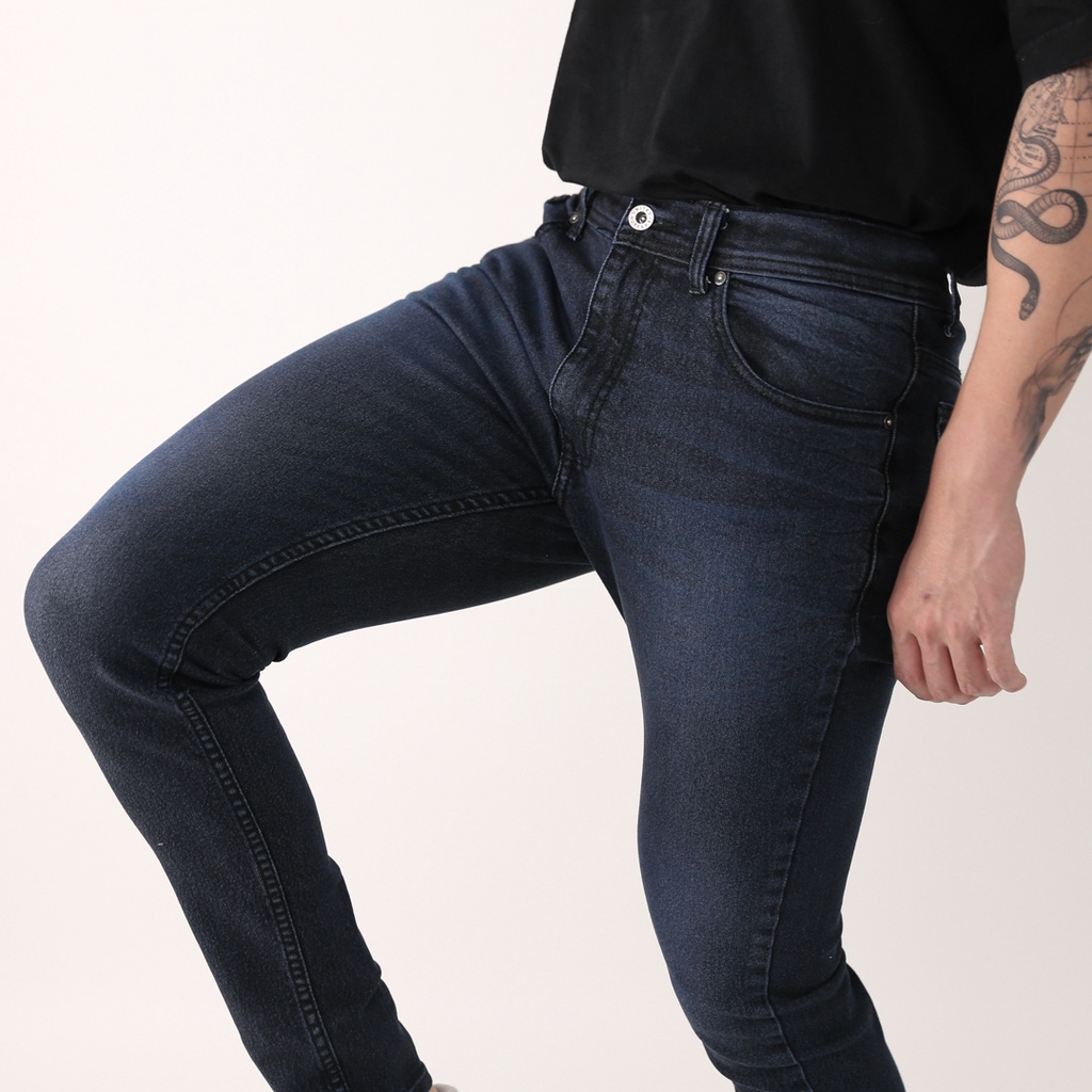 UNITEDJEANS - Celana Slim Fit Jeans Pria Bahan Soft Stretch Denim - Azure Blue - (UJ-35)