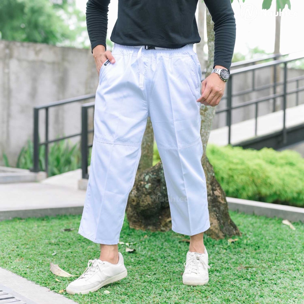 Celana Sirwal Stoper Nauhtec Sunnah Cingkrang Stoper  Warna Putih