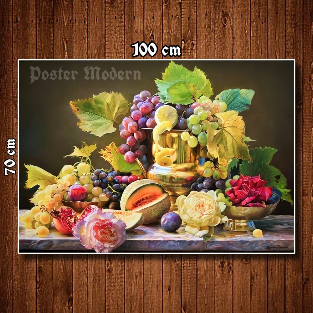 HIASAN DINDING POSTER GAMBAR LUKISAN BUAH BUAHAN UKURAN JUMBO 3D CODE30 BEST SELLER / LUKISAN BUAH D