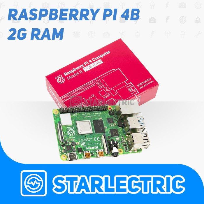 Terlaris Raspberry Pi 4B Ram 2Gb 2 Gb Raspi Pi 4 Model B 2Giga Ram