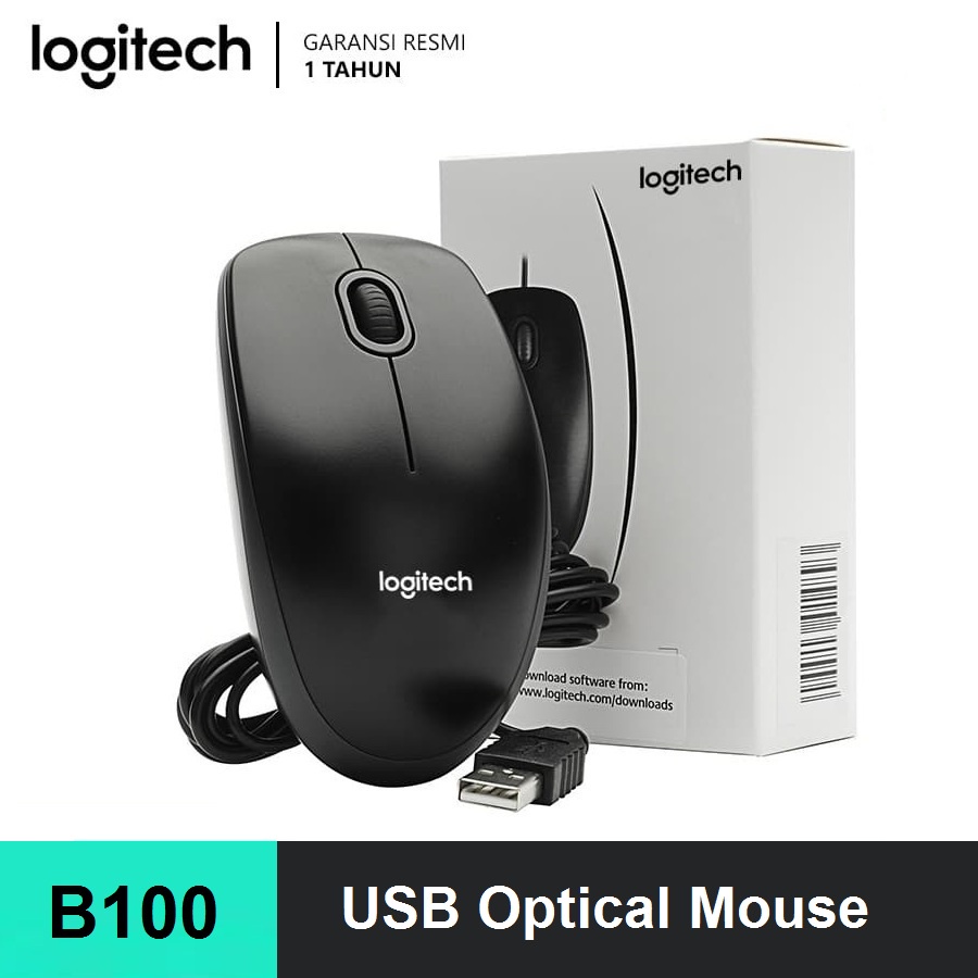 Logitech Mouse Optical USB B100