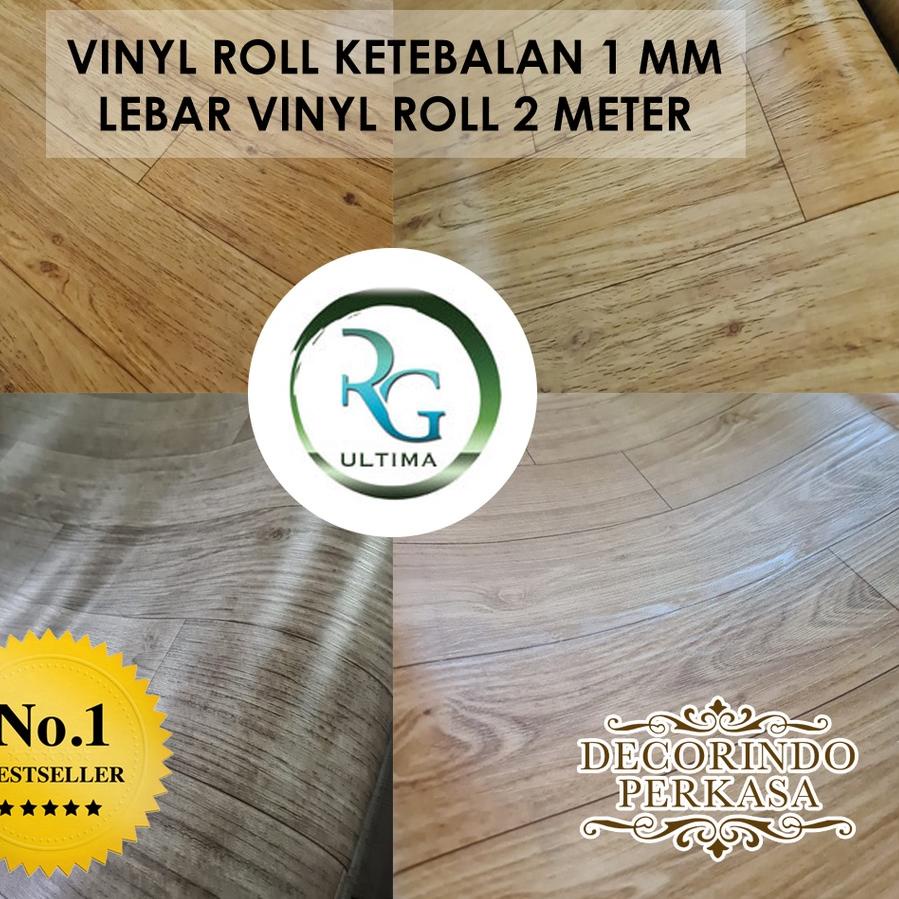 ♠ Karpet Vinyl Roll 1 mm RG Ultima Harga Per Meter Lari Lantai Vinyl Motif Kayu ✸