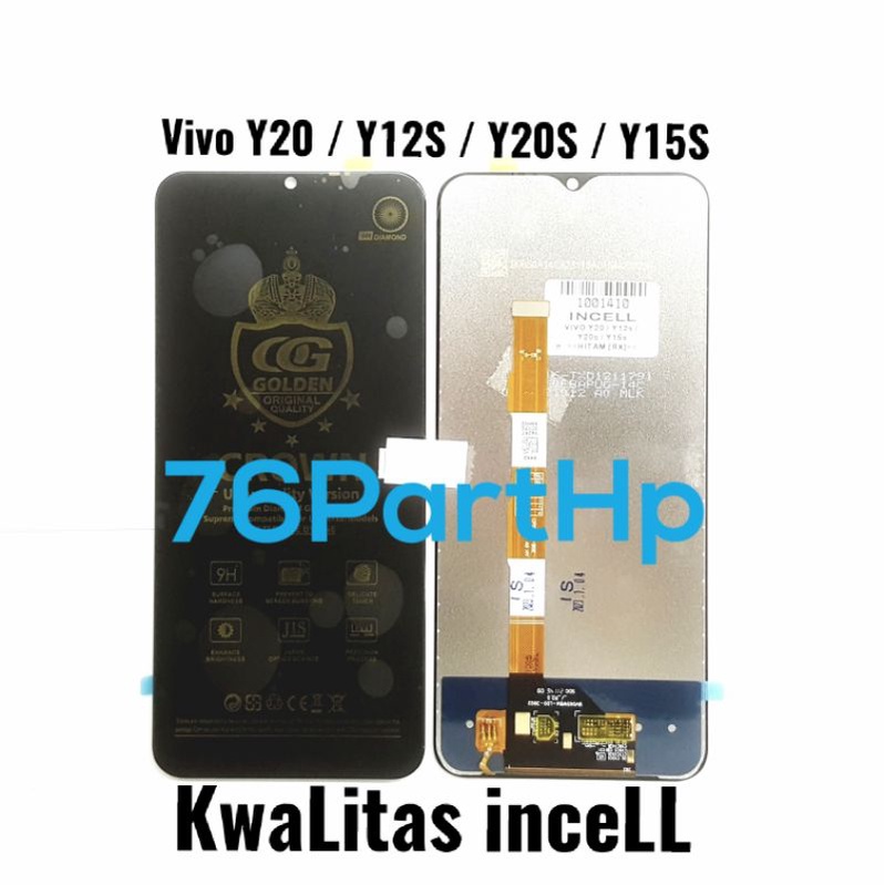 Lcd Touchscreen Fullset Kwalitas Incell Vivo Y20 - Y12S - Y20S - Y15S - Hitam