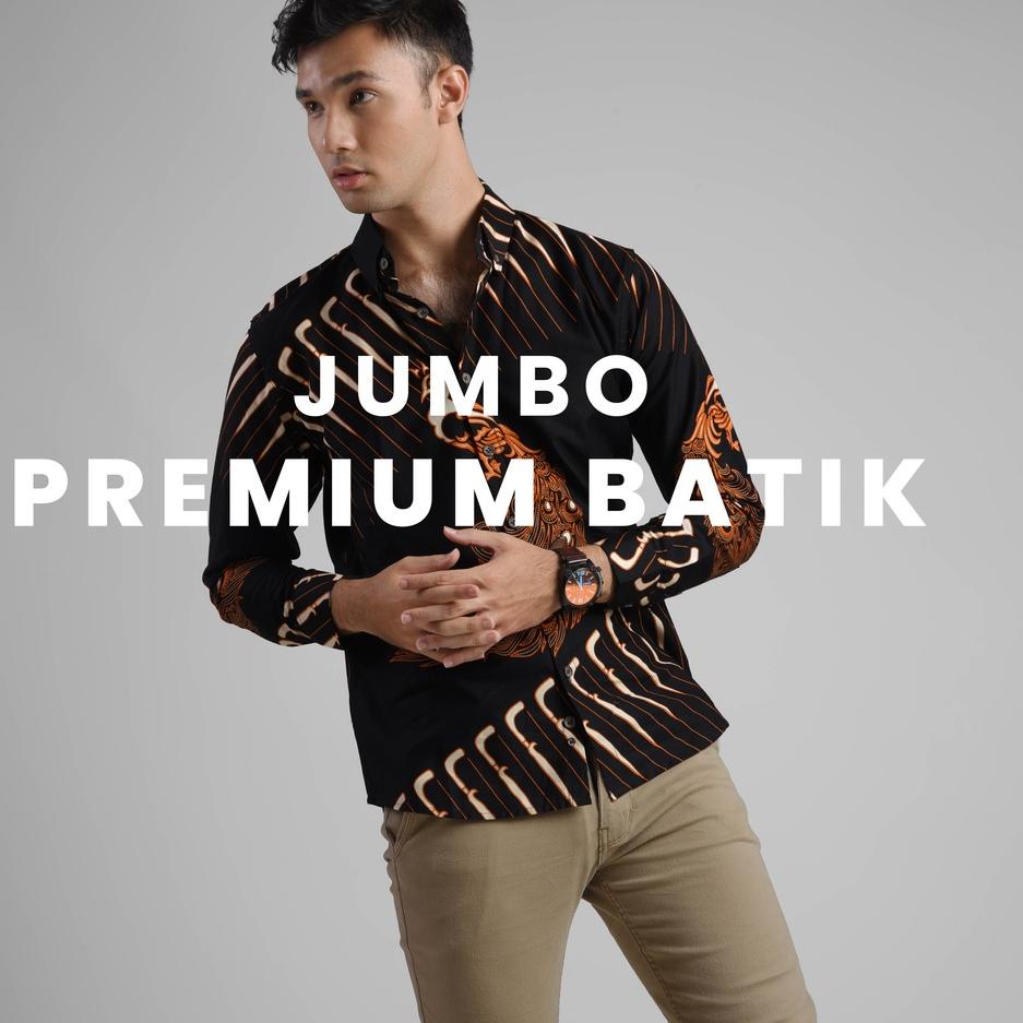 ➻ DGM Fashion Kemeja Batik Pria Lengan Panjang big size Kemeja batik jumbo kemeja batik big size ➽