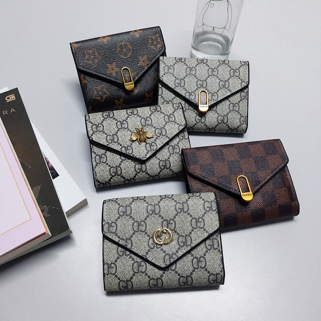 Satu7an D27 DOMPET LIPAT WANITA MOTIF FASHION KOREA STYLE WOMEN WALLET GROSIR MURAH COD IMPORT