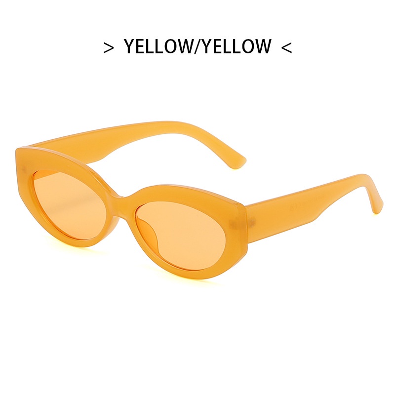 Jelly Ungu Kacamata Bingkai Oval Cat-eye Driving Sunglasses Pakaian Fashion Pria Dan Wanita Kacamata Perjalanan Yang Serasi