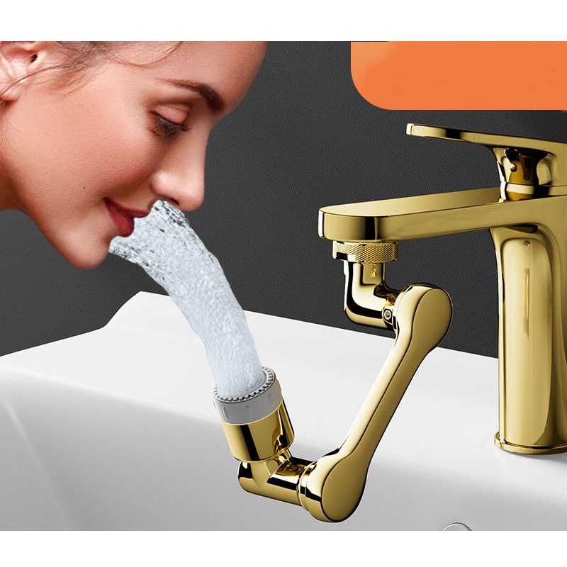 New1080° Kran Putar Universal Lengan Mekanik Big Angle Swivel Faucet Keran Wastafel/Universal Rotating Splash-Proof/Shower Nozzle/Kran Cuci