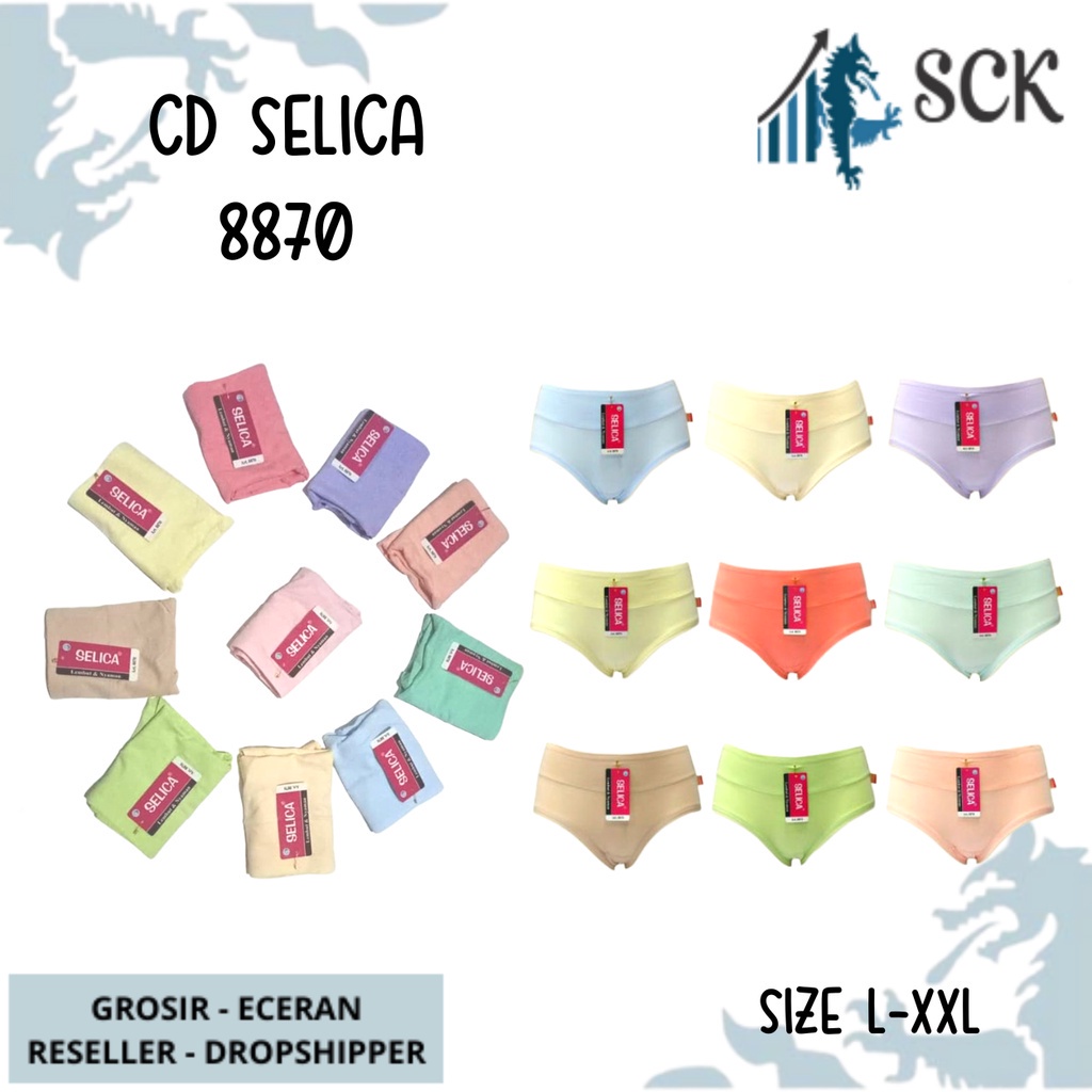 CD Wanita SELICA 8870 Katun / Pakaian Dalam Wanita Seamless / CD Wanita SELICA - sckmenwear GROSIR