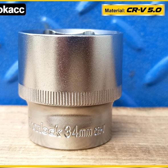 ❅ Kunci Shock 34 mm 6 PT / Sherlock Mata Sok/Sock 1/2 inch ➲