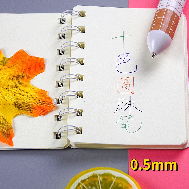 10-warna Kartun Beruang Bolpoin 0.5mm Ujung Peluru Warna-Warni Alat Tulis Siswa Alat Tulis