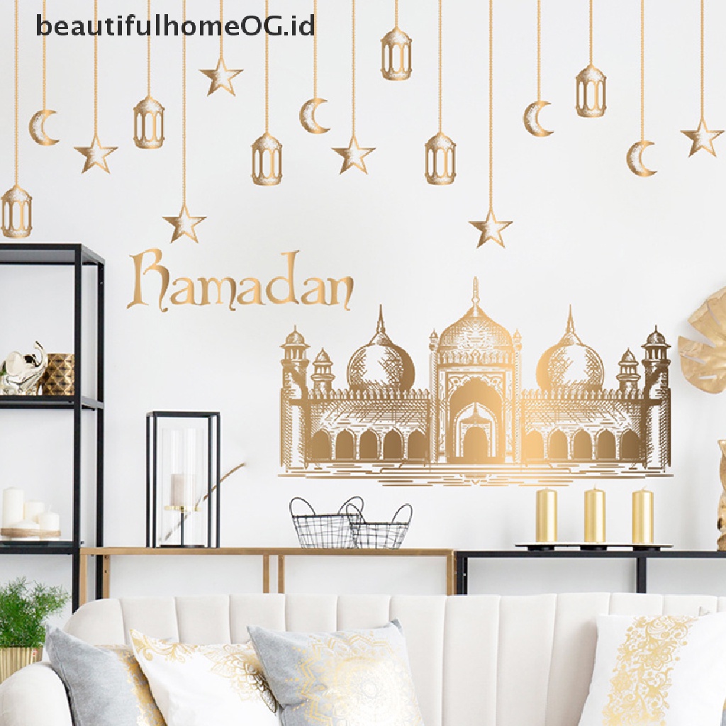 // Beautifulhomeog.id// Stiker Jendela Ramadhan Eid Mubarak Ramadan Dekorasi Pesta Muslim Islami Idul Adha Ramadhan Kareem Wall Stiker **