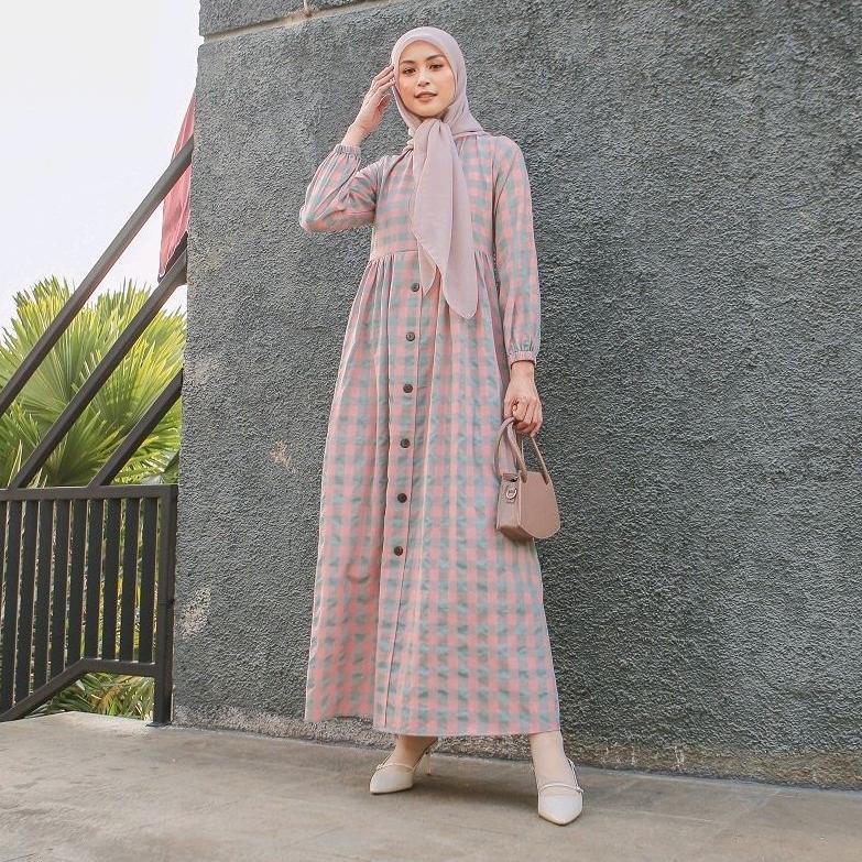 SIAP KIRIM Le Khari Dress Maya Gamis Katun Busui Size S - XL