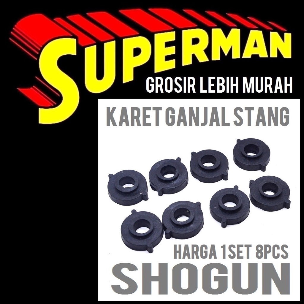 KARET GANJAL STANG SHOGUN SET 8 ganjel dudukan peredam stir motor suzuki superman jogja supermanjogj