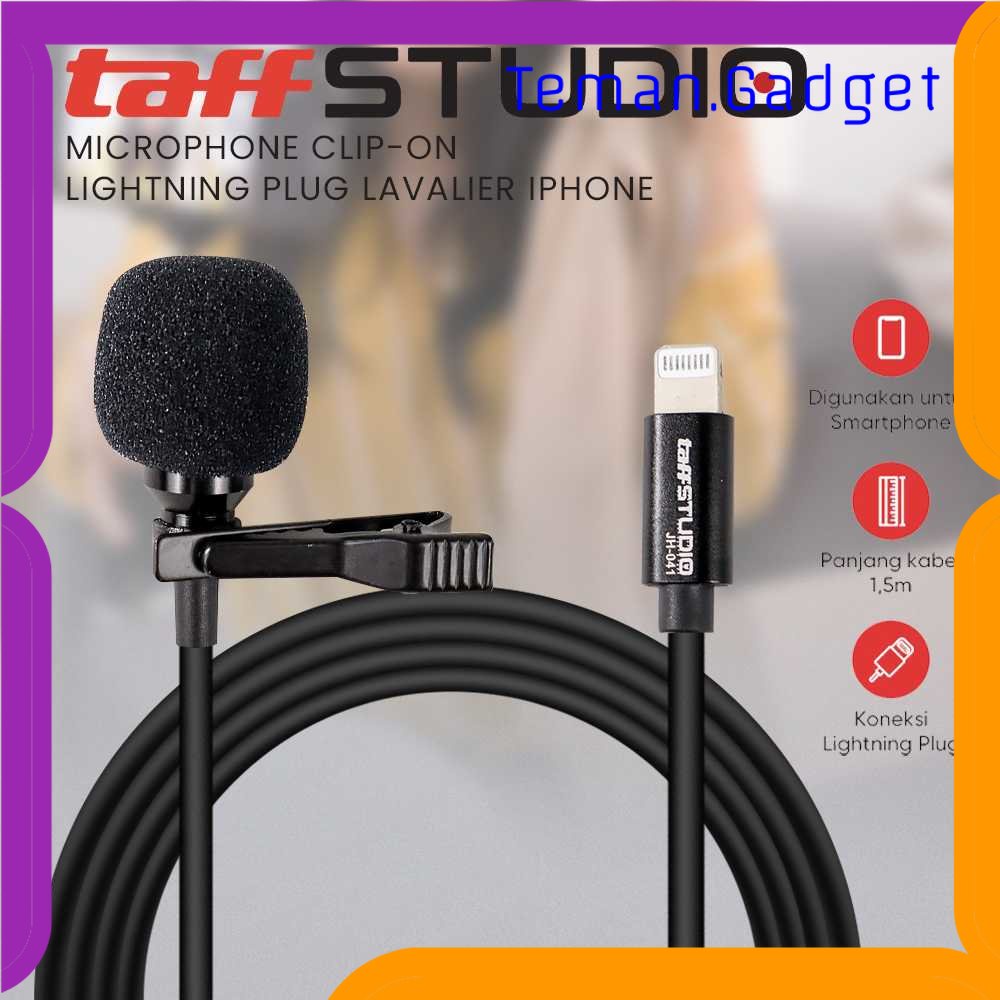 TG - KMR TaffSTUDIO Microphone Clip-on Lightning Plug Lavalier iPh-one - JH-041