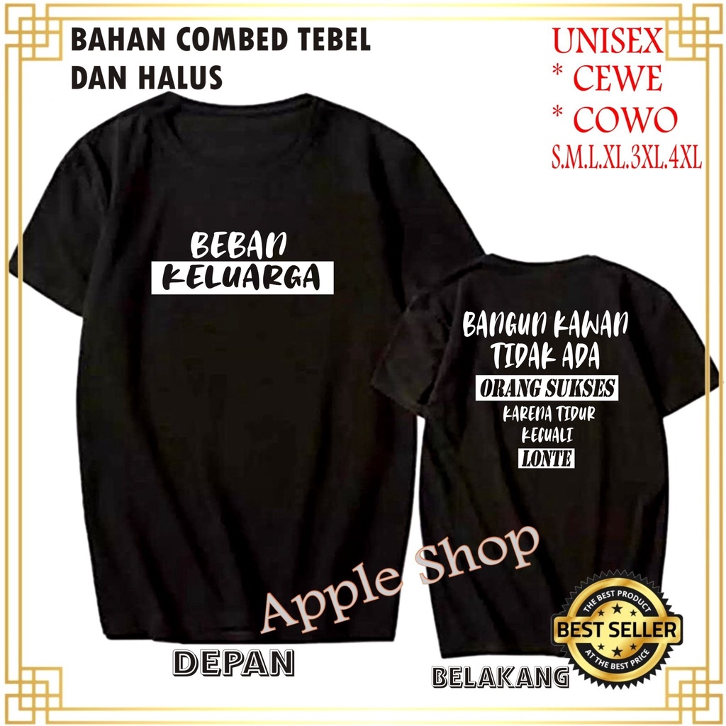 APP Kaos DB BEBAN KELUARGA Kaos Murah /Pakaian Pria pakaian Wanita Best Seller