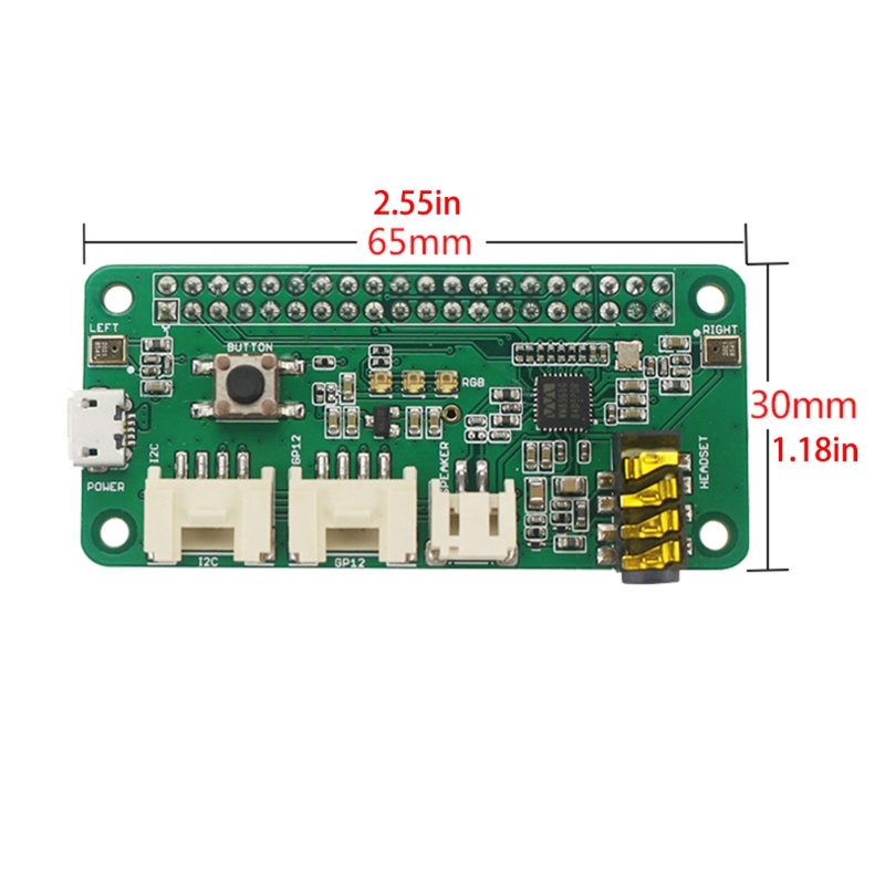 Topi btsg reSpeaker 2-Mics Pi Dengan 2mikrofon Analog Dan Codec WM8960 Untuk Menangkap Dan Proses Suara Definisi Tinggi