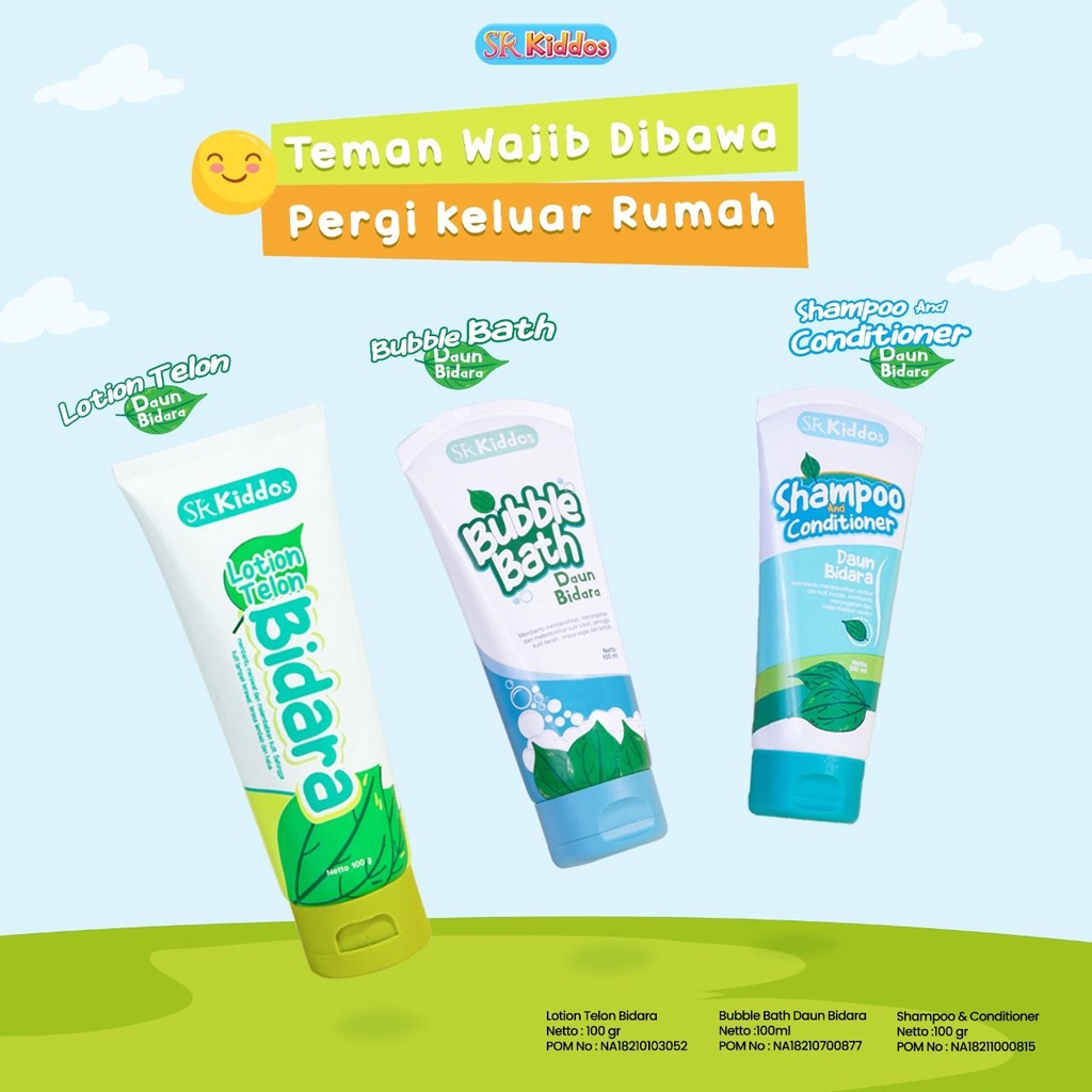 SHAMPOO &amp; CONDITIONER DAUN BIDARA SR12 KIDDOS / SHAMPOO BAYI TIDAK PEDIH DIMATA / MEMPERCEPAT PERTUMBUHAN RAMBUT