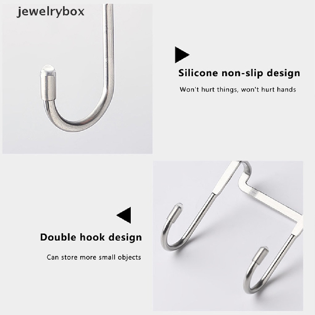 [jewelrybox] 1pc Gantungan Pintu Hook Stainless Steel Gratis Jejak Lemari Baju Hook Kait Dinding Butik