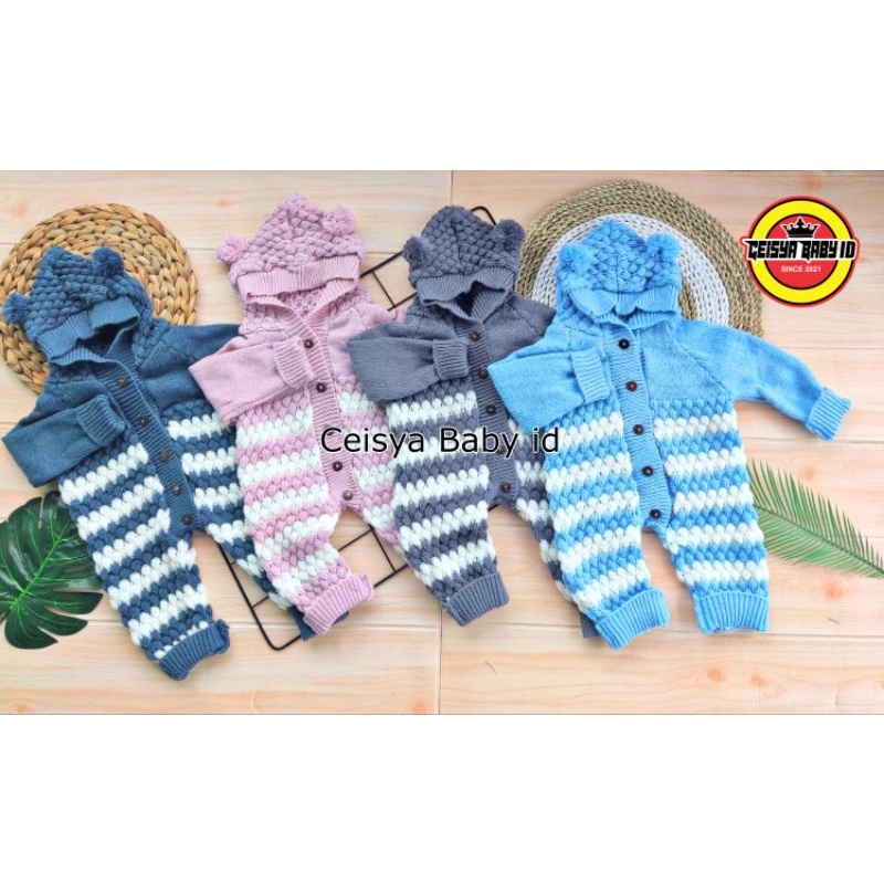 Ceisya Baby Id - Jumpswet Rajut Bayi / Kodok Rajut Bayi / Jaket Kodok Bayi Bayi Baru Lahir 3-9 Bulan